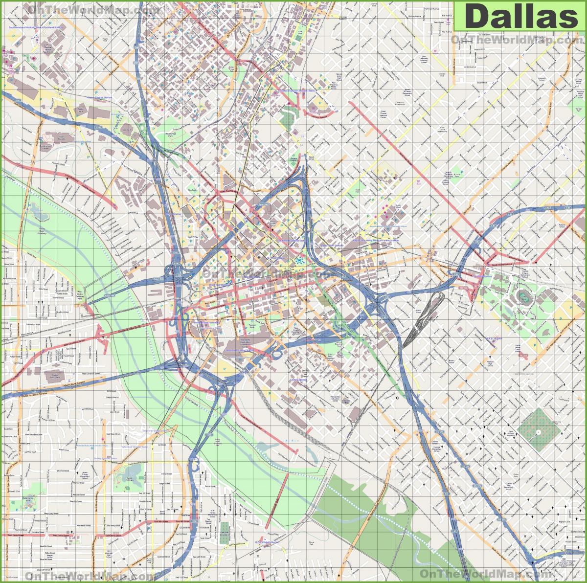 Mapa de calles de Dallas