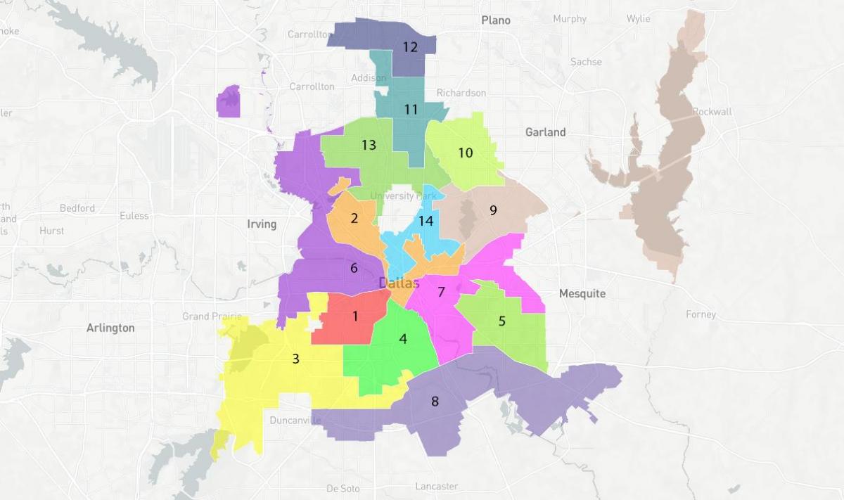 Mapa del distrito de Dallas